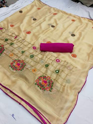  Flirty Moss Chiffon Saree