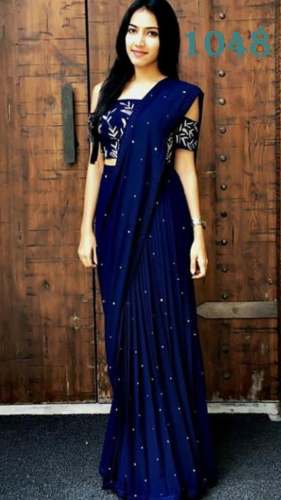 Georgette Moti work saree