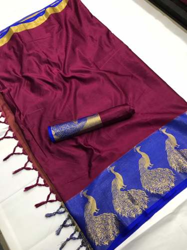 Gleaming Cotton Silk Saree For Women