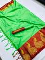 Gleaming Cotton Silk Saree For Women thumb 2