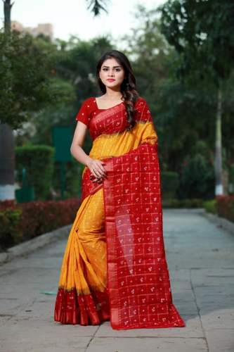 Pure Cotton Bandhni Saree