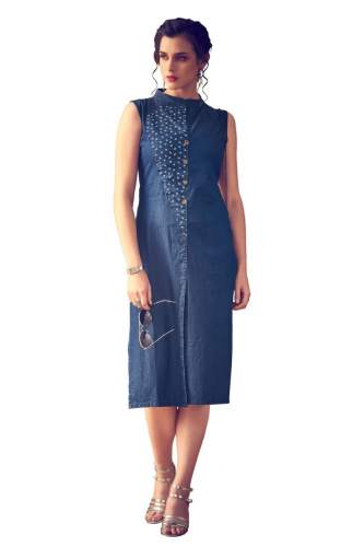Pure Cotton Denim Kurti