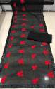 Red And Black Embroidery Work Saree thumb 1