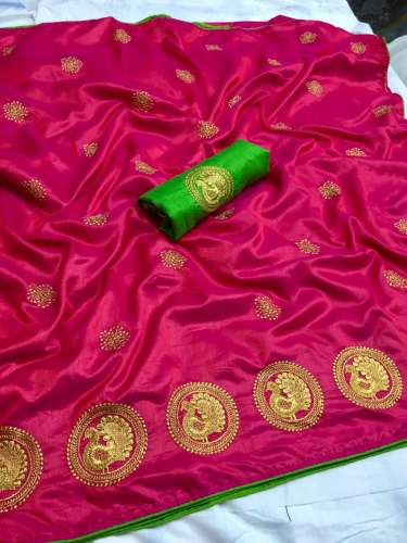 Sana Silk Rich Embroidery Silk Saree