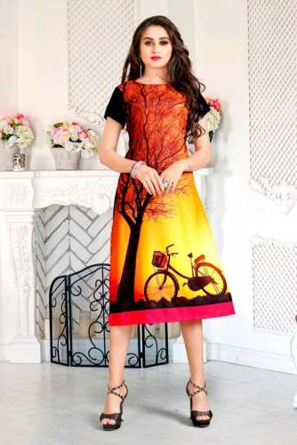 Soft American Crpe Kurti
