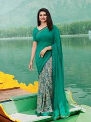 Turquoise Party Wear Georgette Saree For Women
