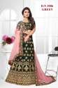Two Tone Velvet Lehenga Choli