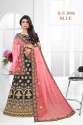Two Tone Velvet Lehenga Choli thumb 1