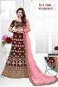 Two Tone Velvet Lehenga Choli thumb 2