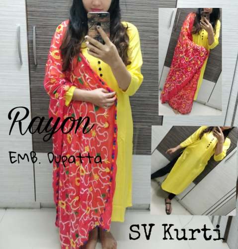 Breathtaking Rayon Kurti For Women
