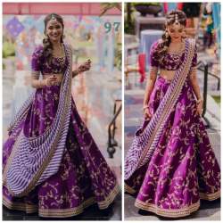 Cool  Banglori Satin Silk Lehenga Choli For Women