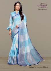 Cool  Checks With Silver Zari Pallu Saree