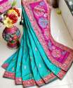 Cool Two Tone Sana Silk Saree For Women thumb 4