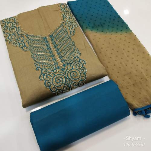 Cotton Jacquard Dress Material For Women
