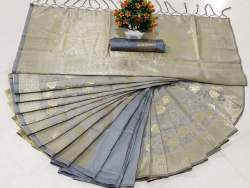 Dazzling Banarasi Silk saree with Attached Blouse
