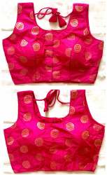 Ethnic soft jaquard Ready Made Blouse For Women