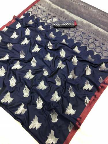 Glowing Lichi silk Jari  Extra Design Saree