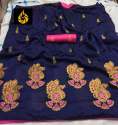  Good Looking Full rich Embroidery silk saree thumb 1