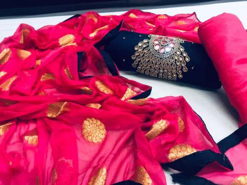 Gorgeous  chanderi  Dress material For Women