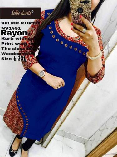 Gorgeous Rayon Selfie Kurti For Women