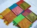 Hathi Print Cotton Silk Sarees thumb 6
