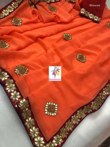 Heavy Marble Chiffon Saree For Women