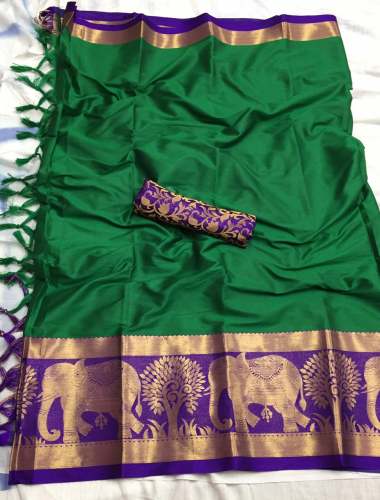 Imposing Cotton Silk Woven Border Saree