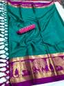 Imposing Cotton Silk Woven Border Saree thumb 5