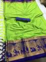 Imposing Cotton Silk Woven Border Saree thumb 9