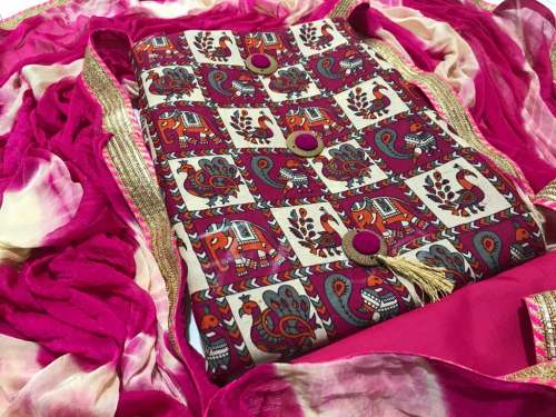 Jazzy Cotton Dress Material For Women