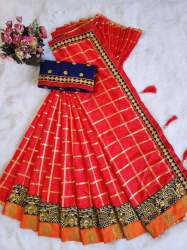 Lovely Golden Zari Sana Silk Saree For women