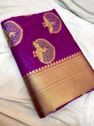  Pleasance Banarasi Saree With Menakari Butta 