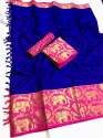 Rich Cotton Silk Woven Border Saree thumb 2