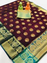 Rich kanchi Silk Woven Banarasi saree