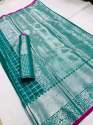 Scenic Lichi Silk Woven Saree For Women thumb 3