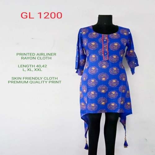Fancy Rayon Printed Kurtis