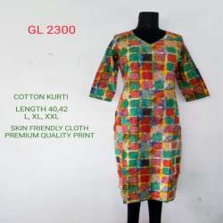 Ladies Fully Printed Cotton Kurtis