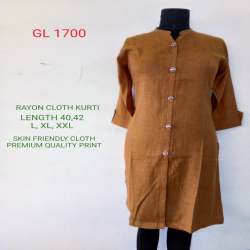 Plain Rayon Kurtis