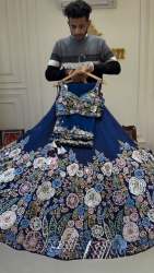  Designer Sequnce With Fourside Cut Work Border Lehenga
