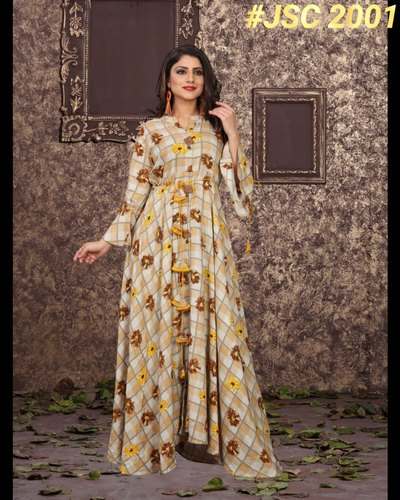 Long Rayon Print Kurti