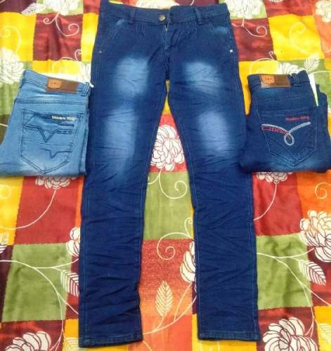 Men Washed Denim Jeans