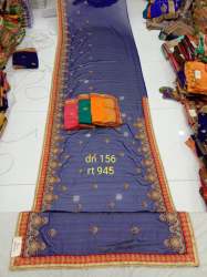 Embroidered Chiffon Sarees