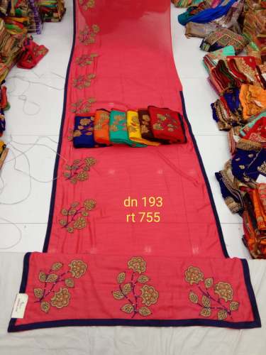 Flower Work Silk Sarees