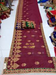 Maroon Heavy Work Silk Sarees