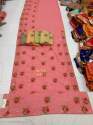 Red Rose Work Silk Sarees