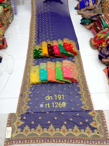 Women Georgette Silk Saree With Heavy Jari Work