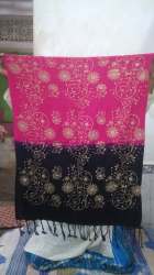 Pink and black color fancy stoles