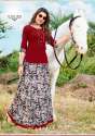 Stylish Girls Cambric Printed Kurtis With Skirts thumb 4