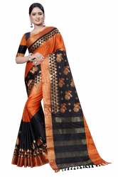 Cotton Silk  Saree With Embroidery Work