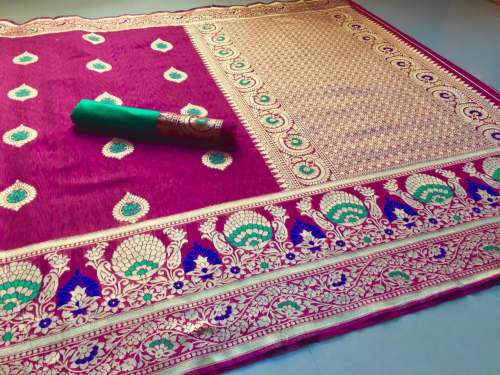 Banarasi Cotton meenakari saree 